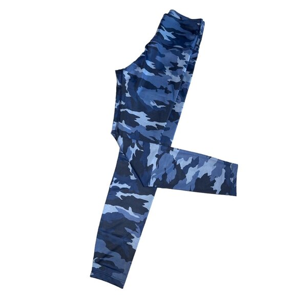 Beyond Yoga Camo Leggings Womens Medium Blue High Rise Skinny Workout Gym yoga - Picture 10 of 16